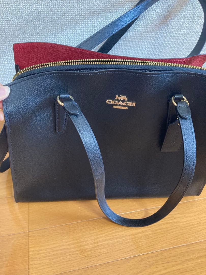 【COACH（コーチ）】トート ビジネスバッグ　黒　A4対応
