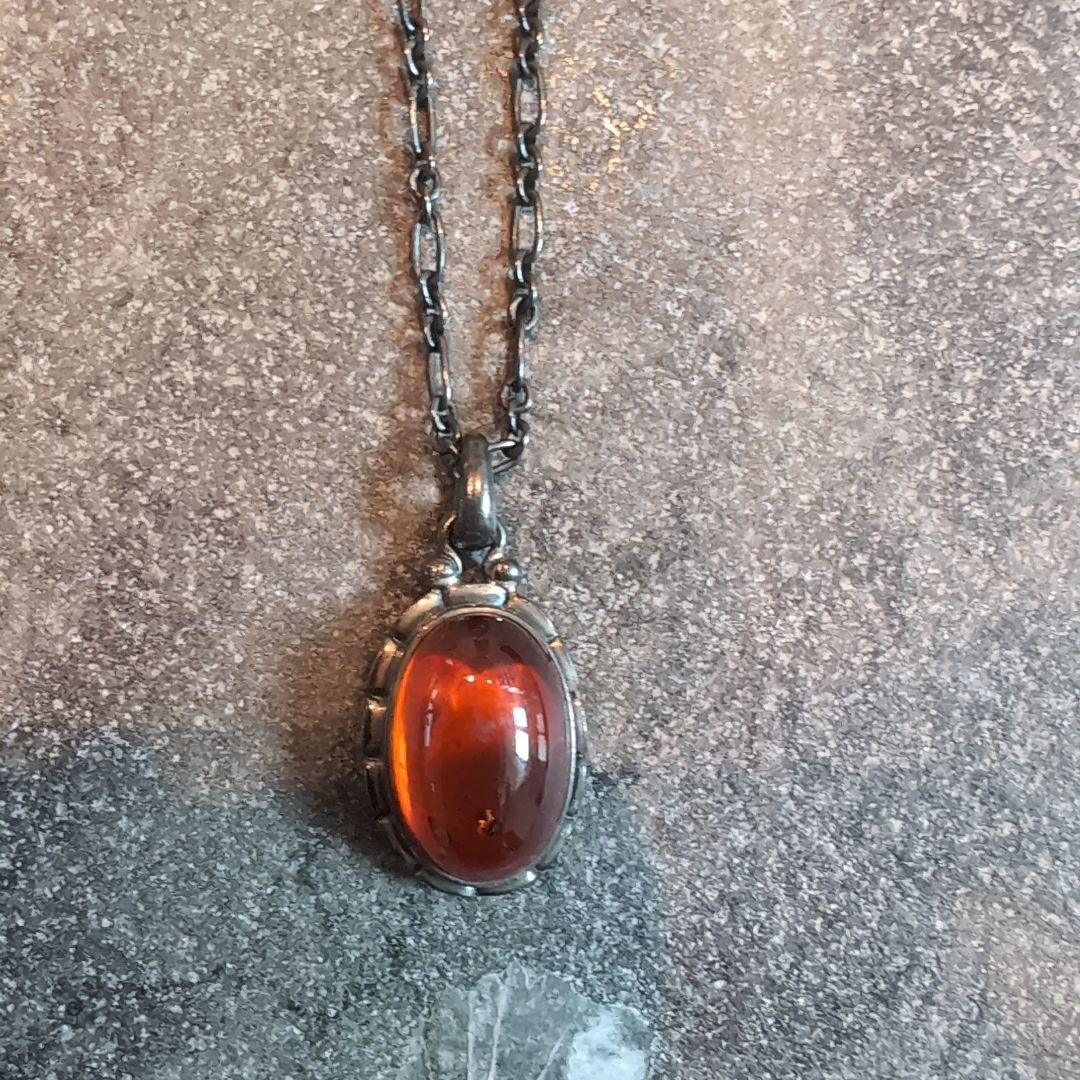 ジョージジェンセン　イヤーペンダント琥珀 2001年製