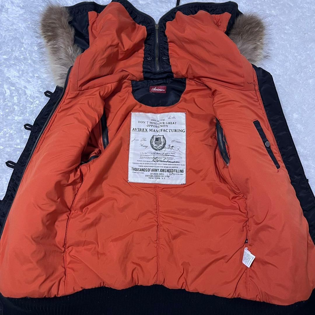 AVIREX N-2B フライトジャケット 黒 ファー 2WAY 短丈 y2k