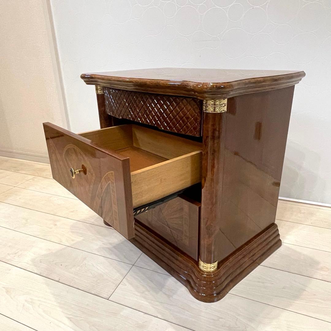 【美品】イタリア製 サルタレッリ 象嵌 サイドチェスト 高級インテリア 収納