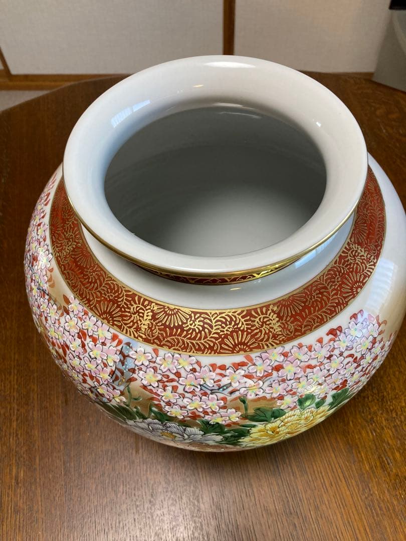 九谷焼き　花瓶　桐箱付き