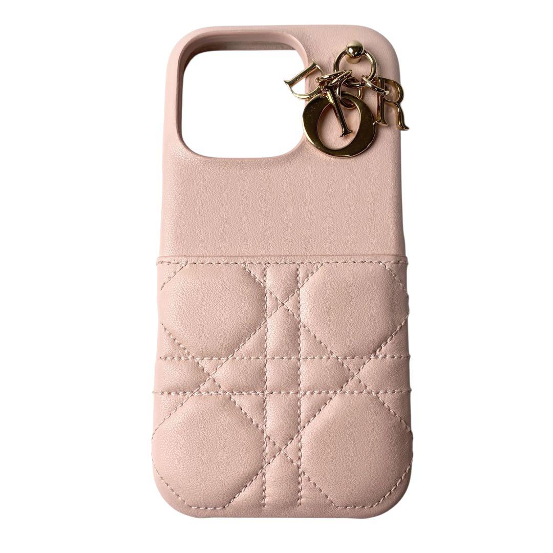 未使用 Lady Dior カナージュ iPhone15pro スマホケース