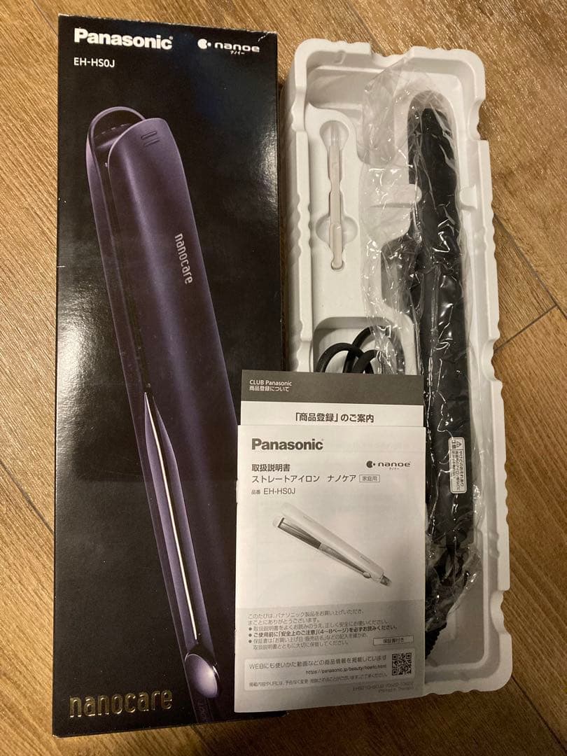 【極美品】パナソニック ヘアアイロン ナノケア 黒 EH-HS0J-K
