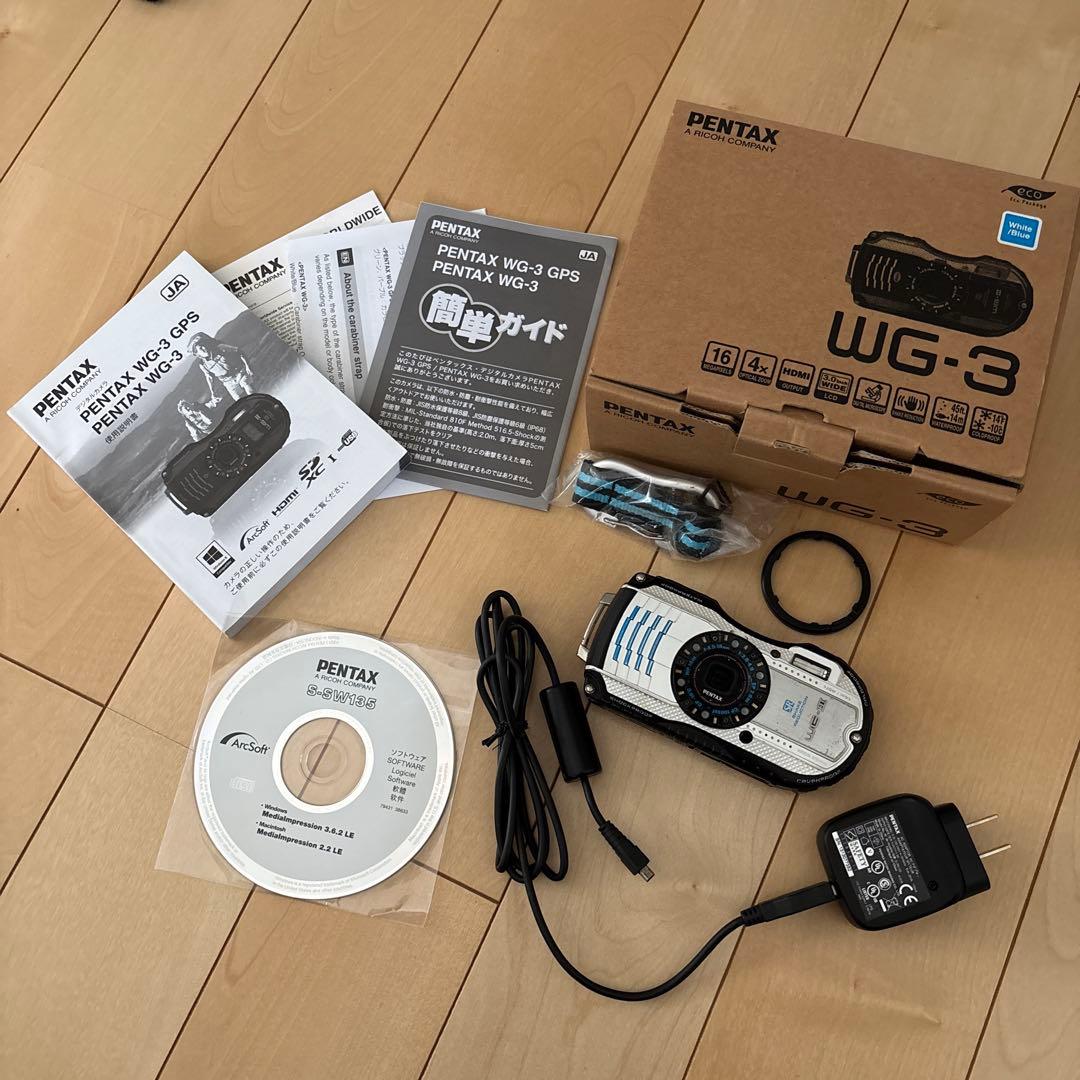 箱、説明書付きPENTAX WG-3 防水デジタルカメラ