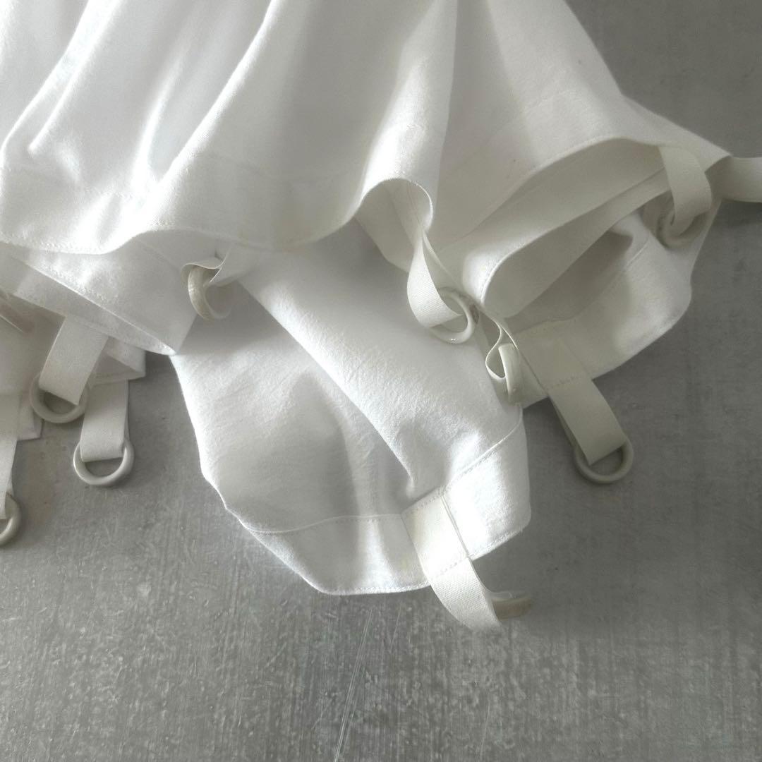 古道具/白磁リングの古布カーテン　丈短め