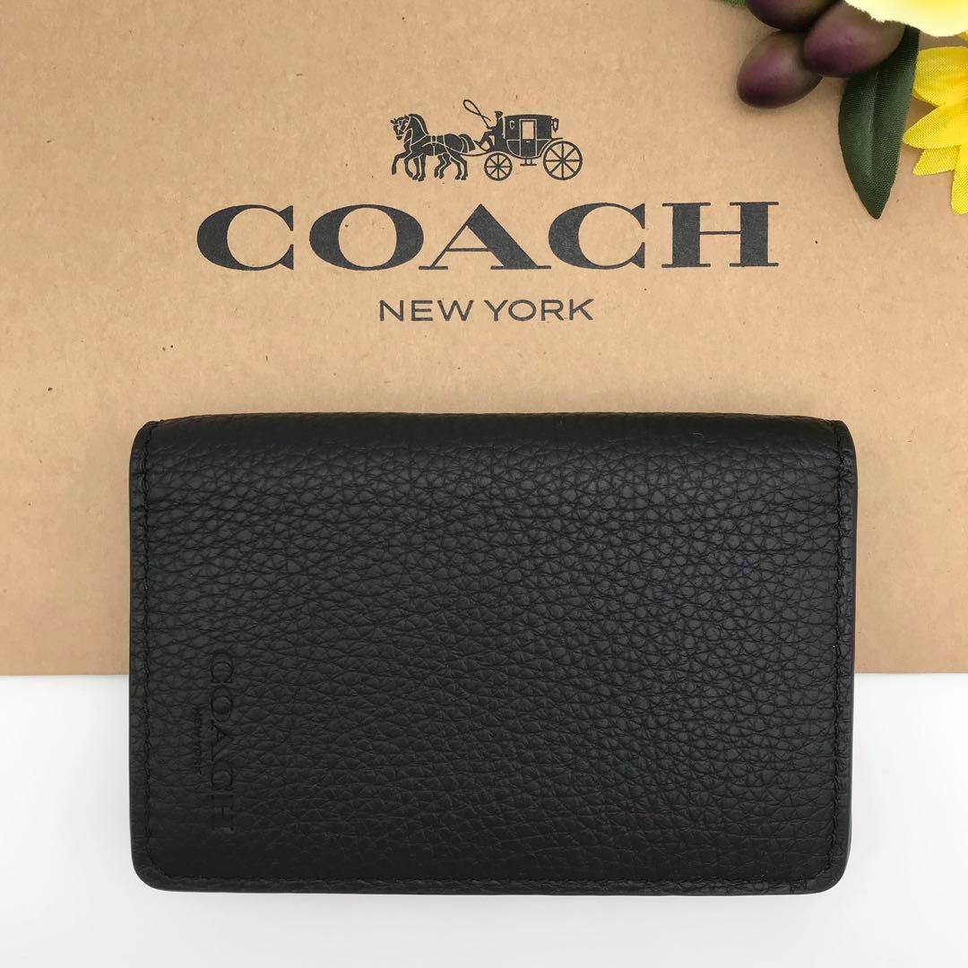 COACH 大人気！！ ビジネス カードケース ブラック 名刺入れ 新品