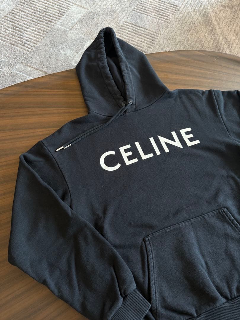 CELINE ブラック フードパーカー
