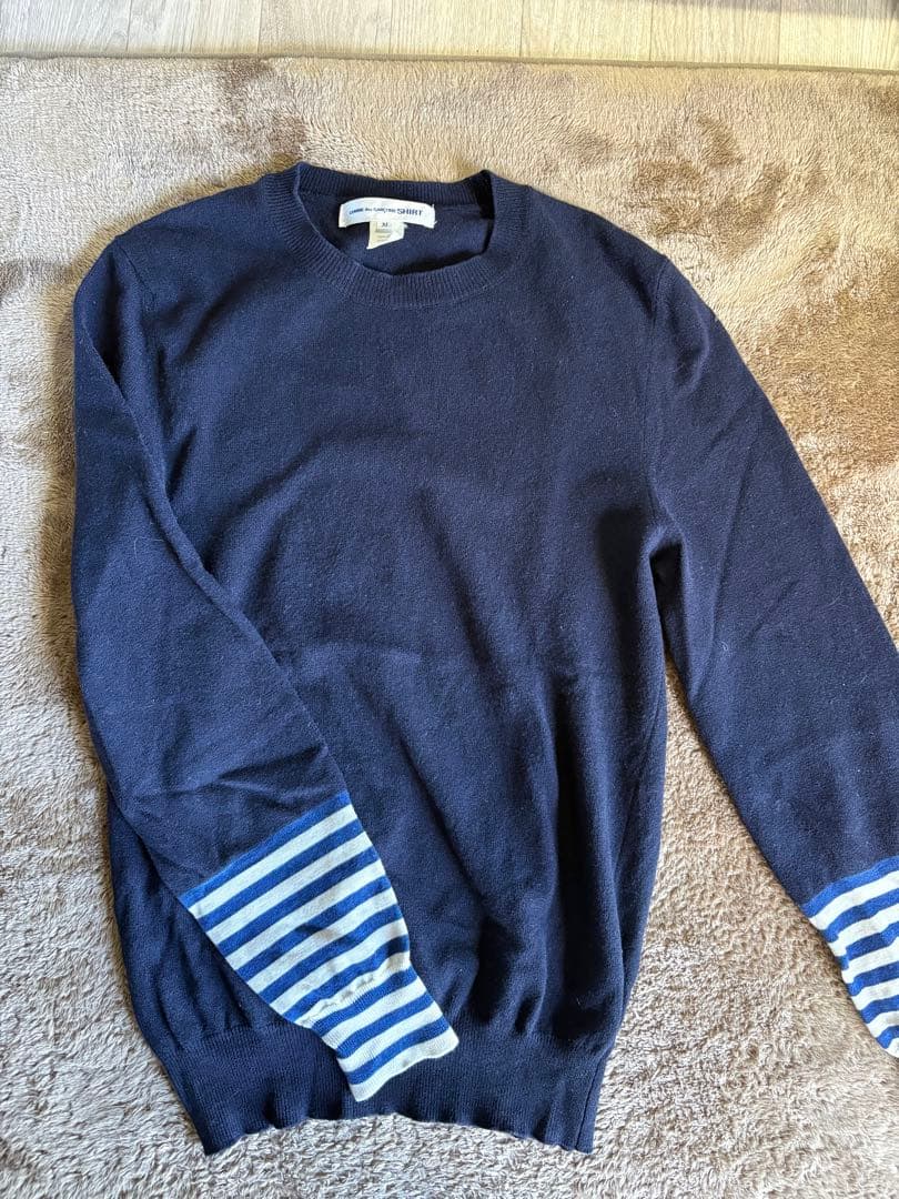 COMME des GARCONS SHIRT 袖ストライプセーター