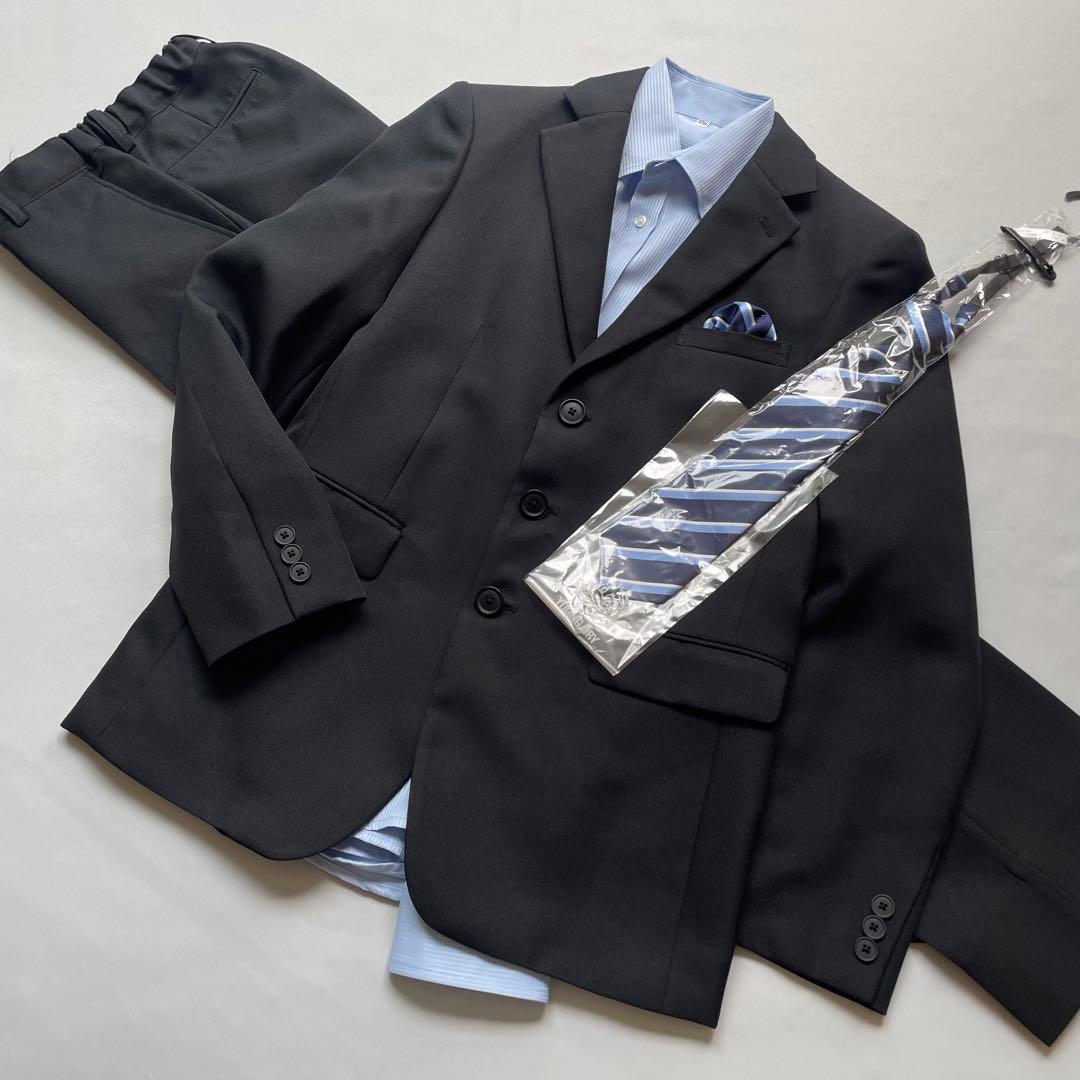 【極美品】オリバーハウス170 フォーマルスーツ5点セット 卒業式 ブラック