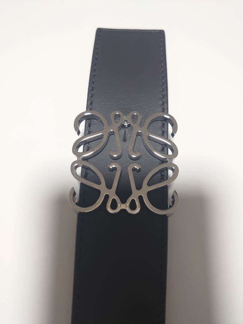 ロエベ　アナグラム　ベルト　リバーシブル　ブラック　タン