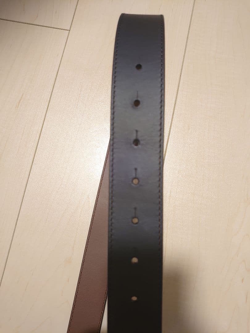 ロエベ　アナグラム　ベルト　リバーシブル　ブラック　タン