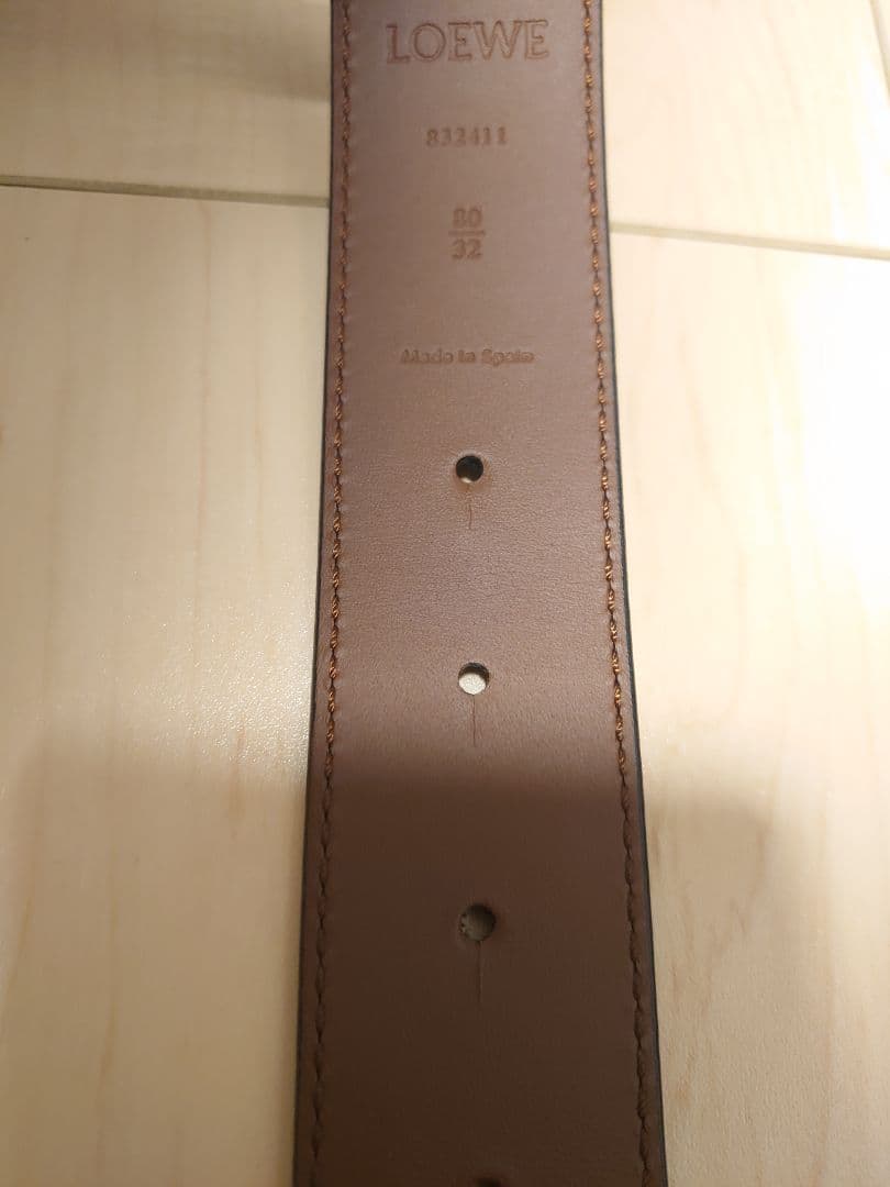ロエベ　アナグラム　ベルト　リバーシブル　ブラック　タン