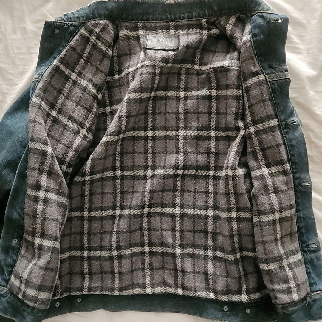 【人気トレンド】オールドステューシー 裏地チェック デニムジャケット