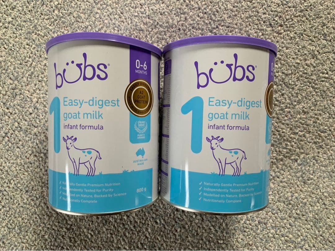 Bubs（バブズ）オーガニックミルク ステップ1（0〜6カ月）800g × 2缶