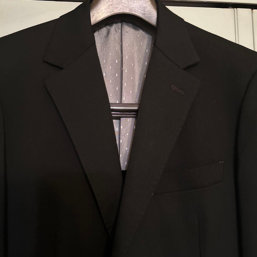 黒　テーラードブレザー　2ボタン　 サイドベンツ　EU50