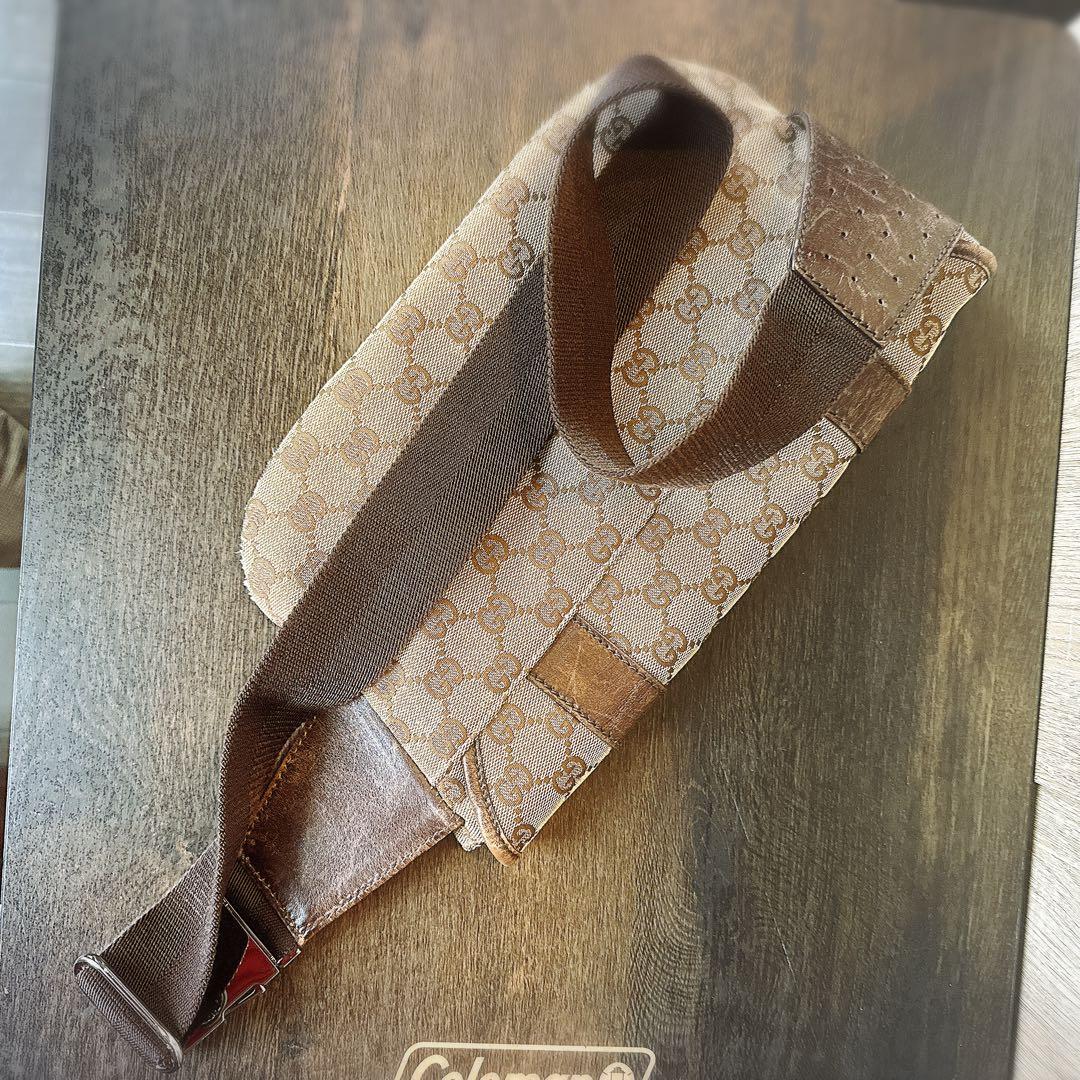 【本物】GUCCI グッチ GGキャンバス ウエストバッグ （ボディバッグ）