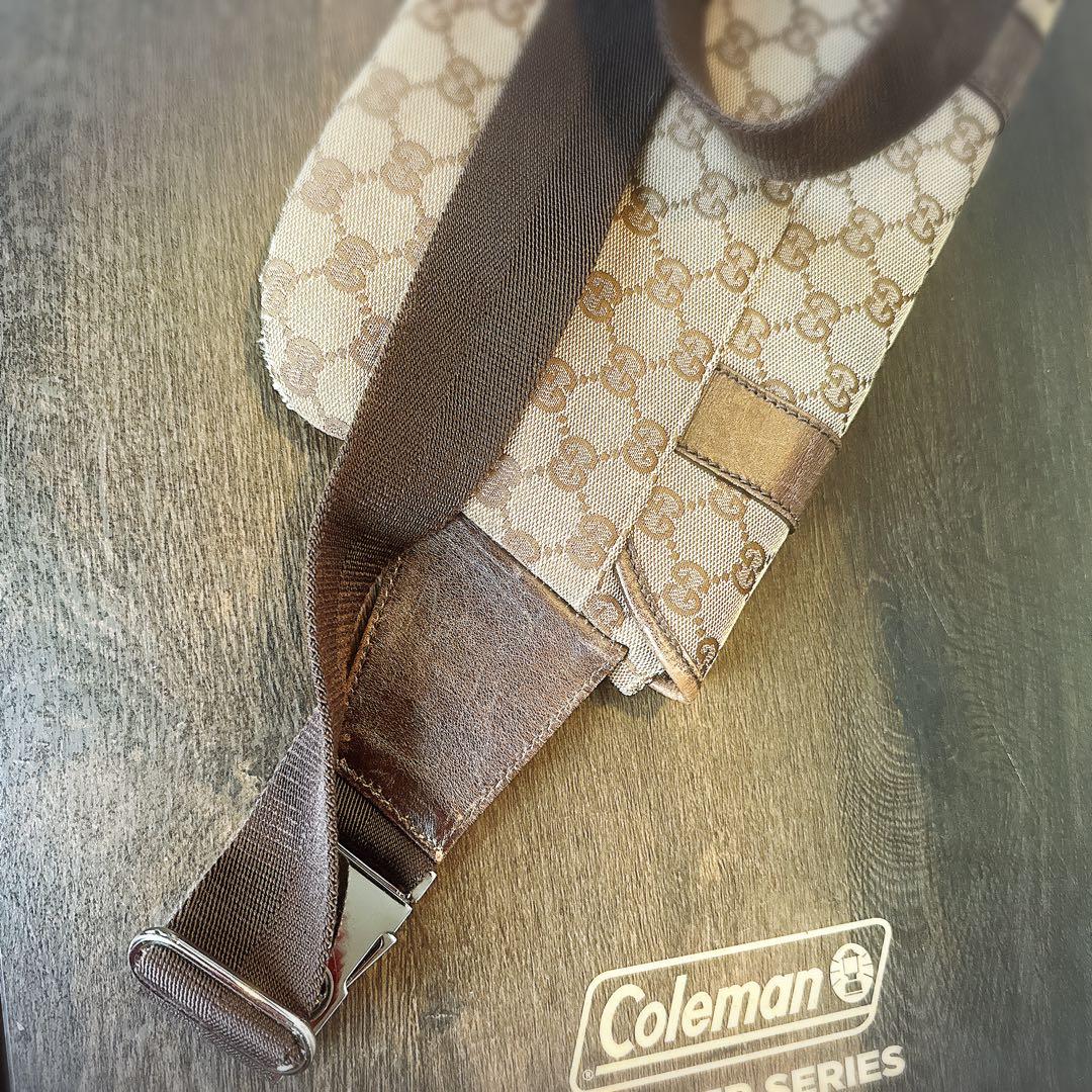 【本物】GUCCI グッチ GGキャンバス ウエストバッグ （ボディバッグ）