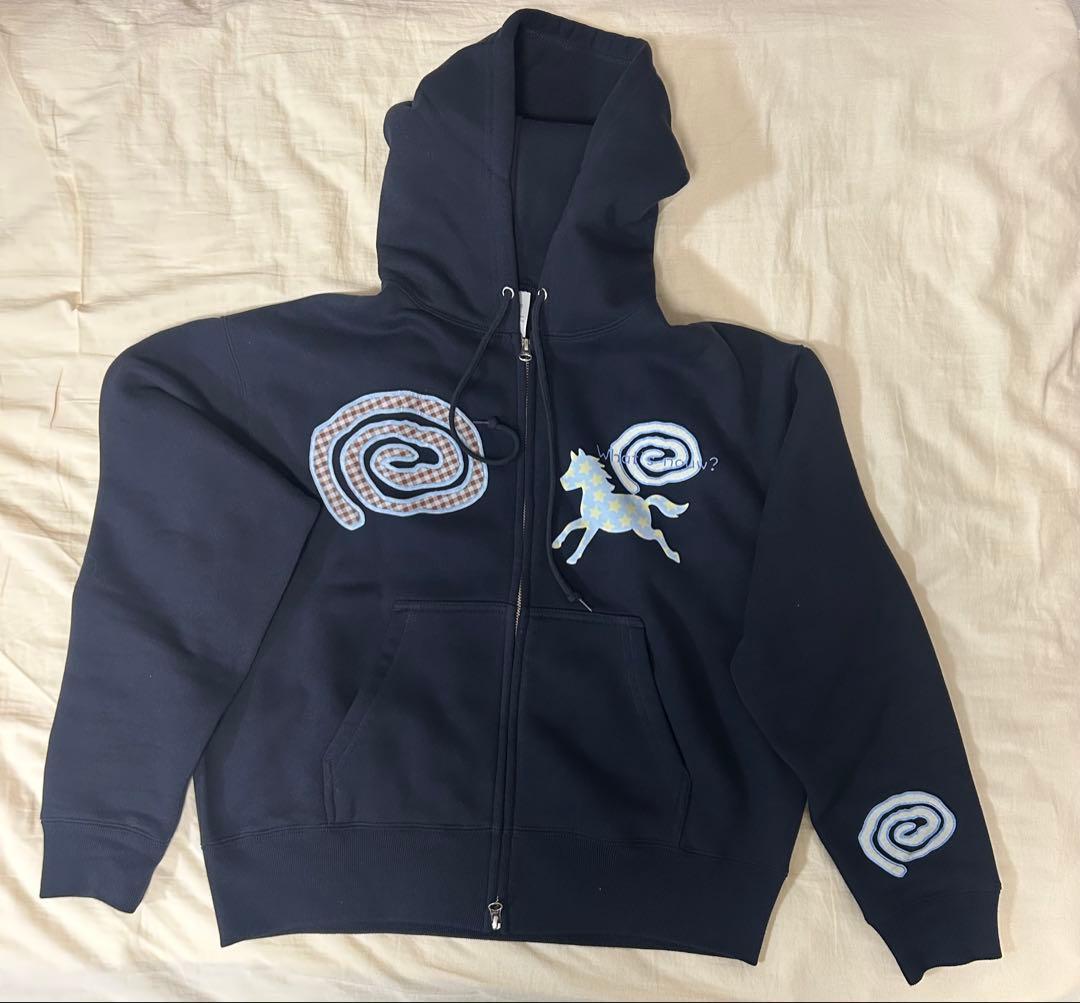 nouw. ダブルジップフーディ ネイビー 【sサイズ】