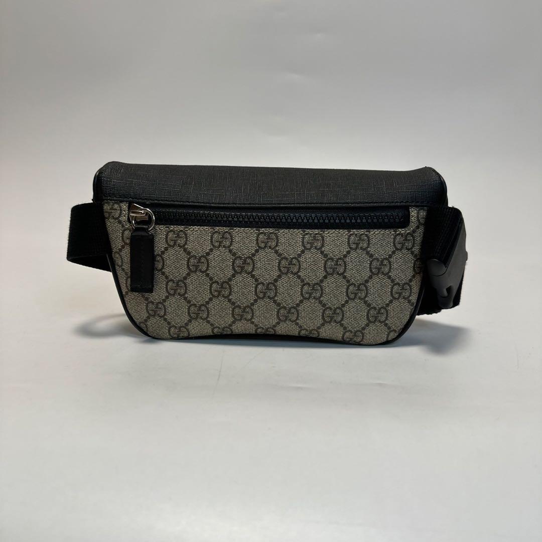l02【極美品】グッチ　GGスプリーム　レザー　ウエストバッグ　ボディバッグ.