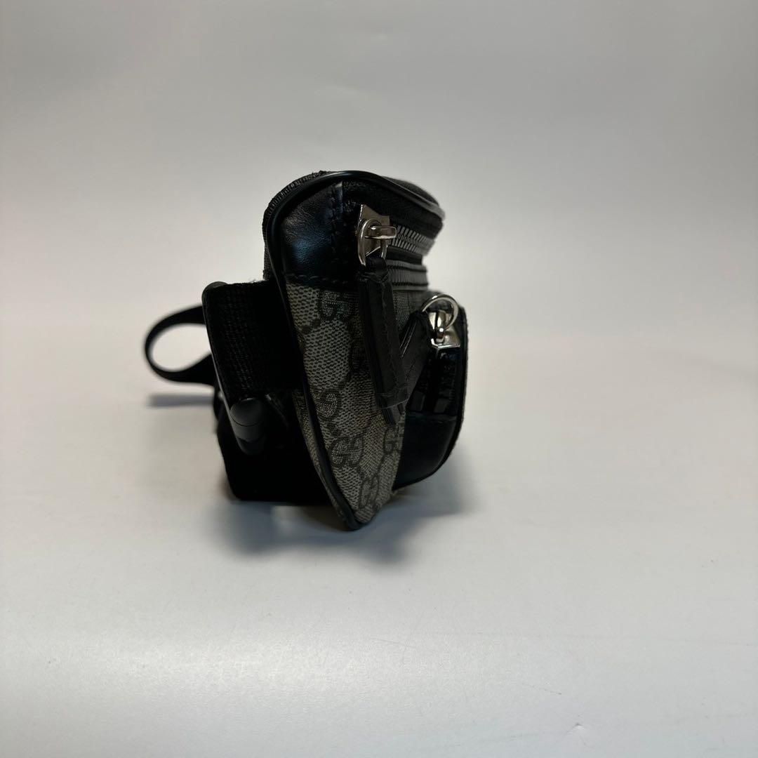 l02【極美品】グッチ　GGスプリーム　レザー　ウエストバッグ　ボディバッグ.