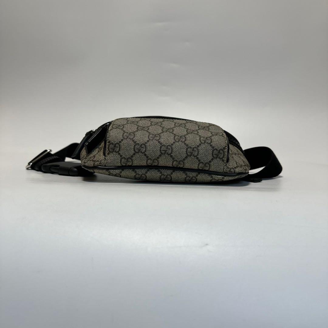 l02【極美品】グッチ　GGスプリーム　レザー　ウエストバッグ　ボディバッグ.