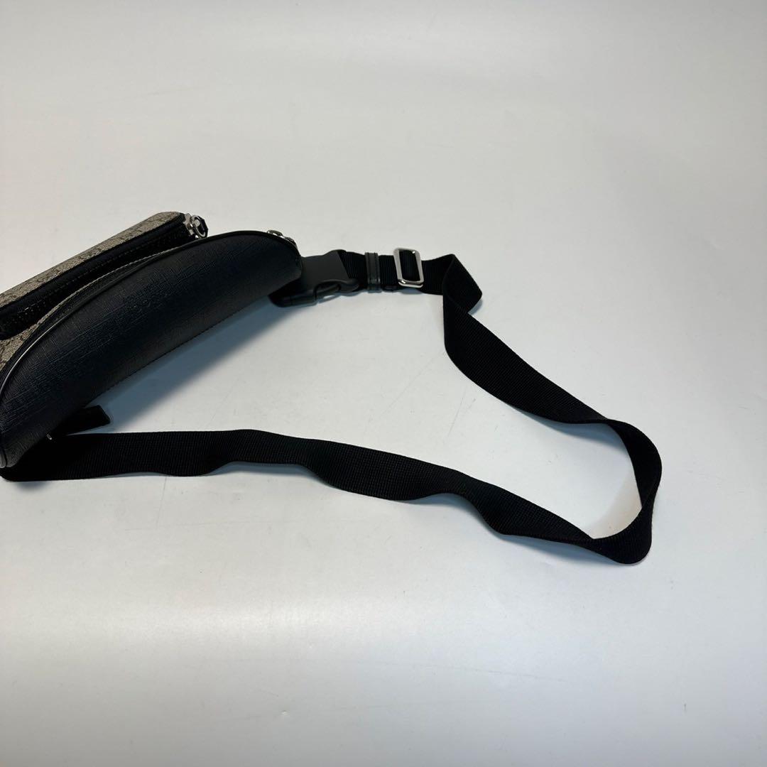 l02【極美品】グッチ　GGスプリーム　レザー　ウエストバッグ　ボディバッグ.