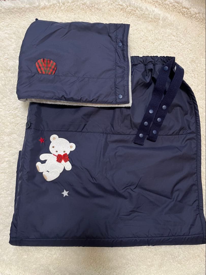 ファミリア クマ刺繍付きブランケットセット