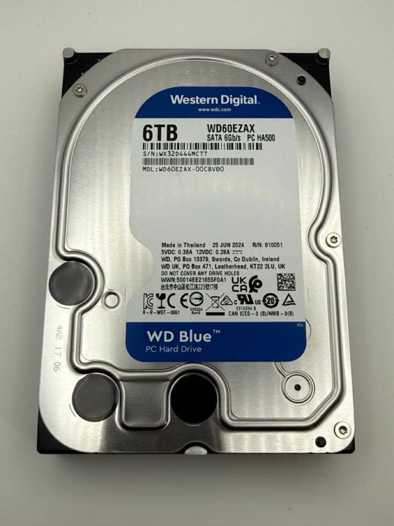 内蔵型ハードディスクドライブ WesternDigital 6TB HDD WD60EZAX
