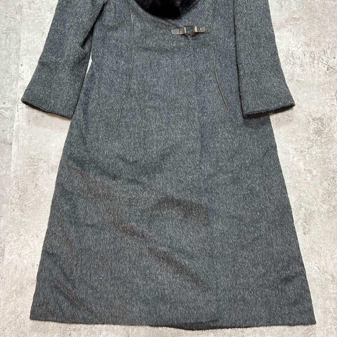 DELBA アニオナ　アルパカ　ミンクファー　ロングコート　44サイズ