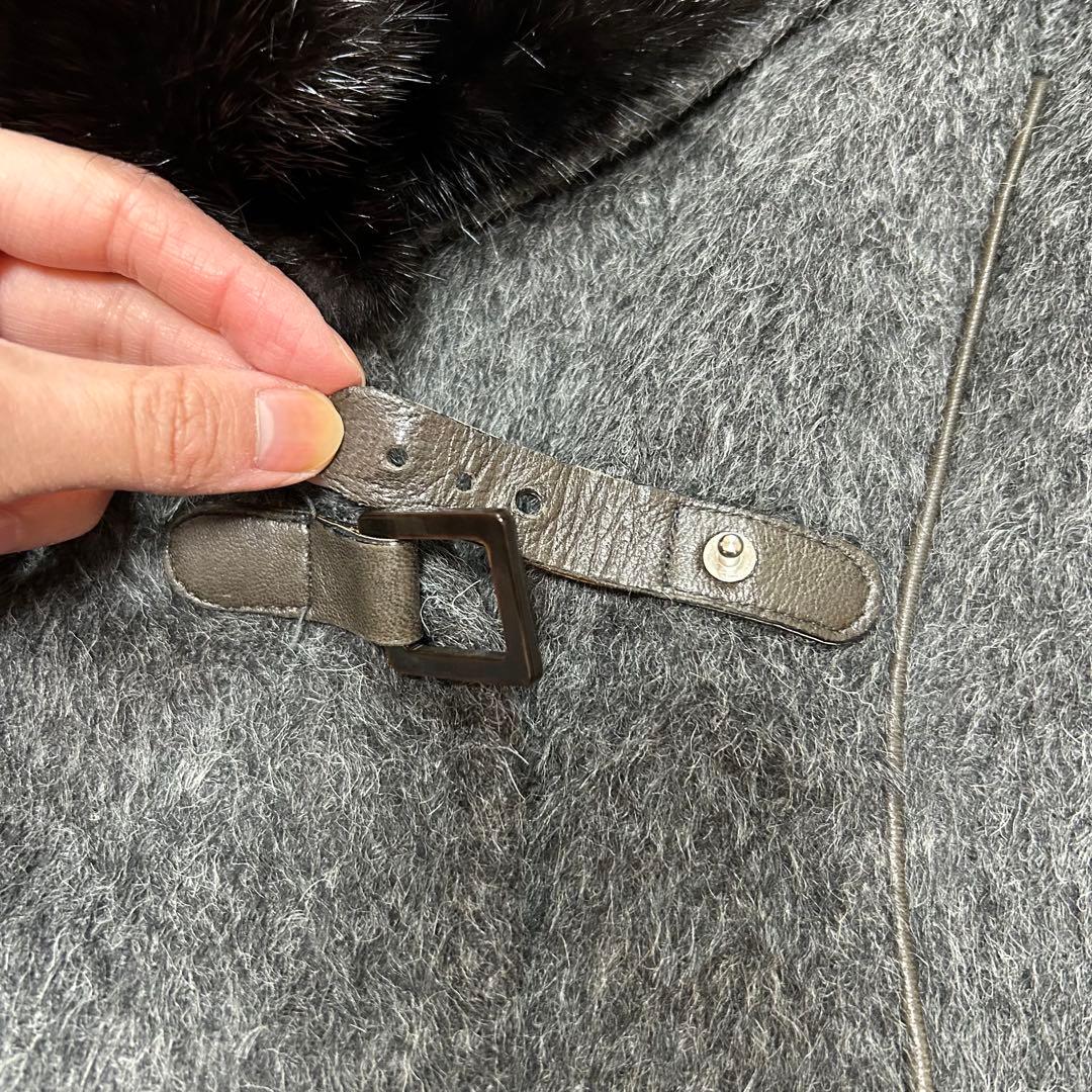 DELBA アニオナ　アルパカ　ミンクファー　ロングコート　44サイズ