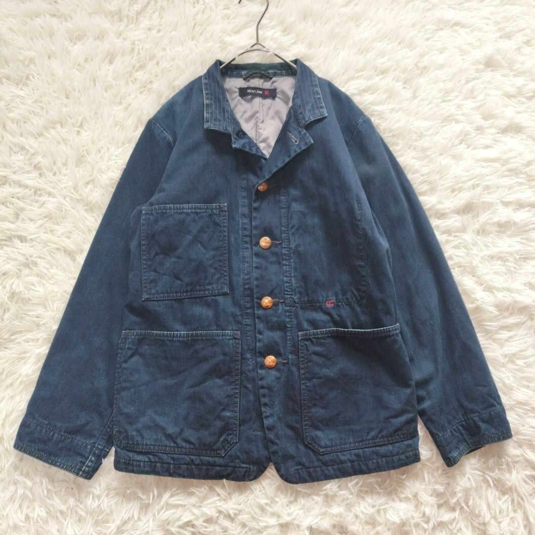 【美品】45rpm 45R デニムジャケット カバーオール インディゴブルー S