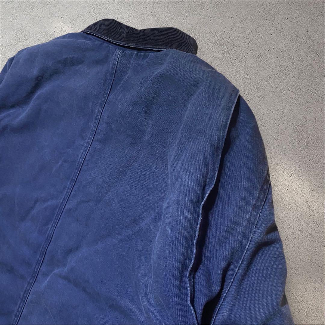 【着画あり】90s襟コーデュロイダックジャケットUSAネイビートラディショナル