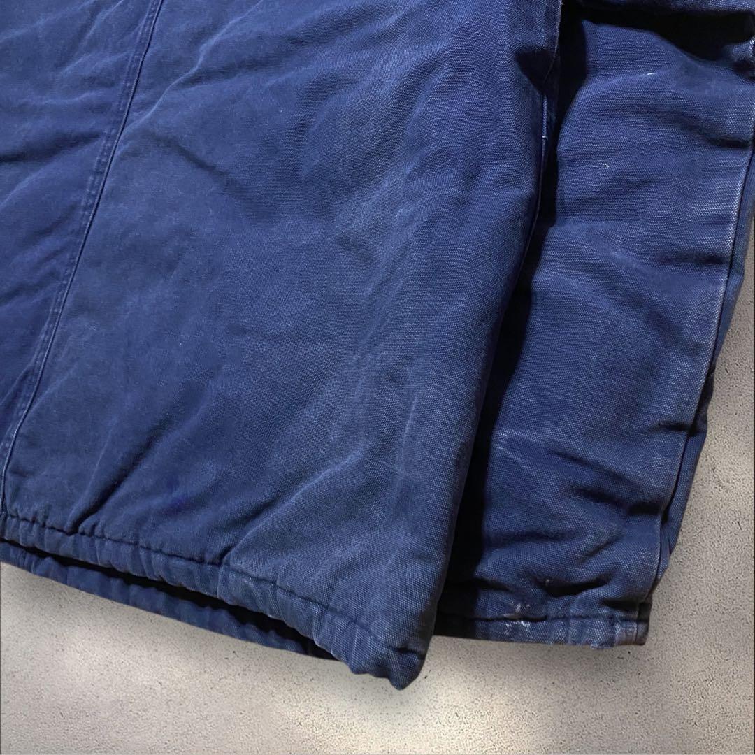 【着画あり】90s襟コーデュロイダックジャケットUSAネイビートラディショナル