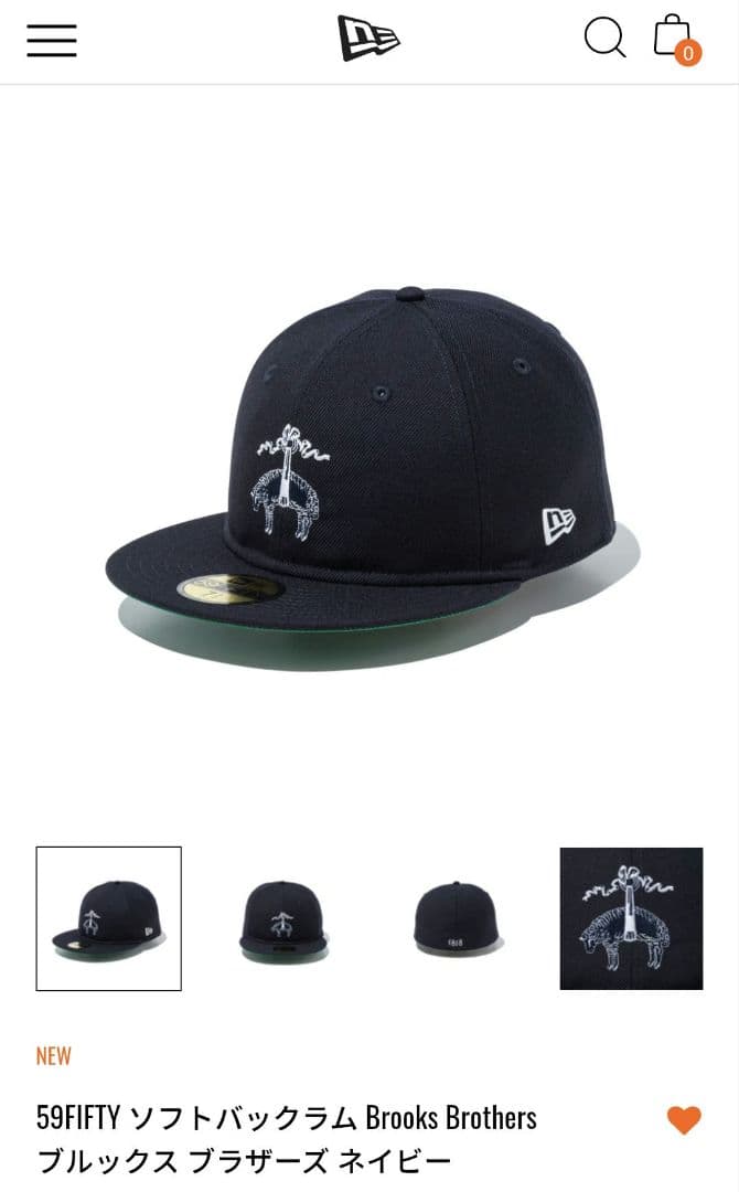 帽子 7 5/8 New Era Brooks Brothers 59FIFTY