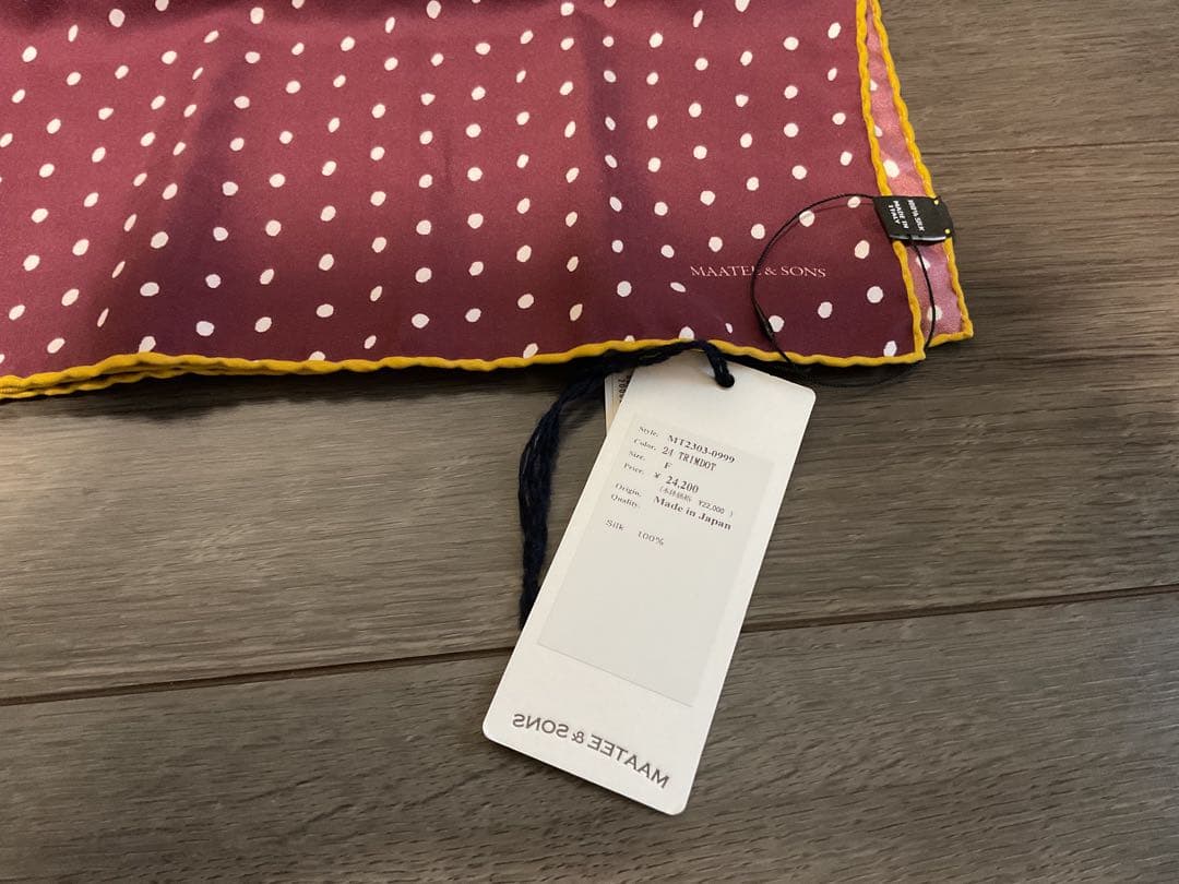 MAATEE&SONSシルクスカーフ未使用