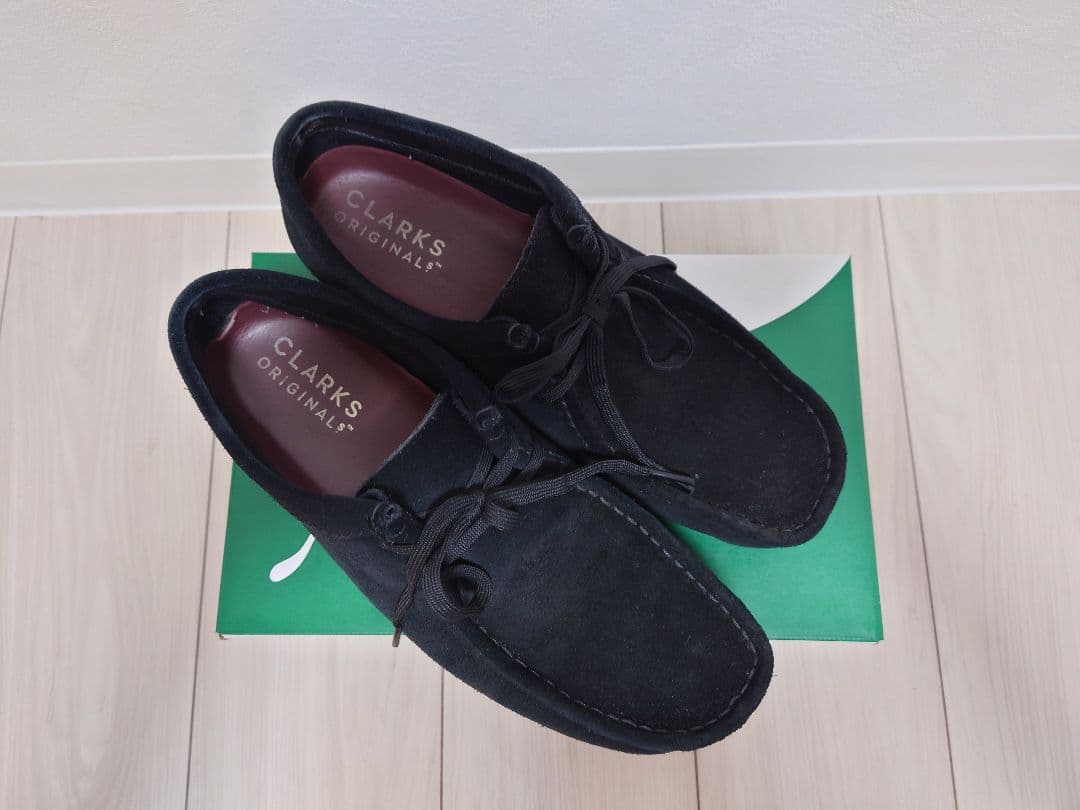 クラークス ワラビー ゴアテックス ブラック黒 UK7