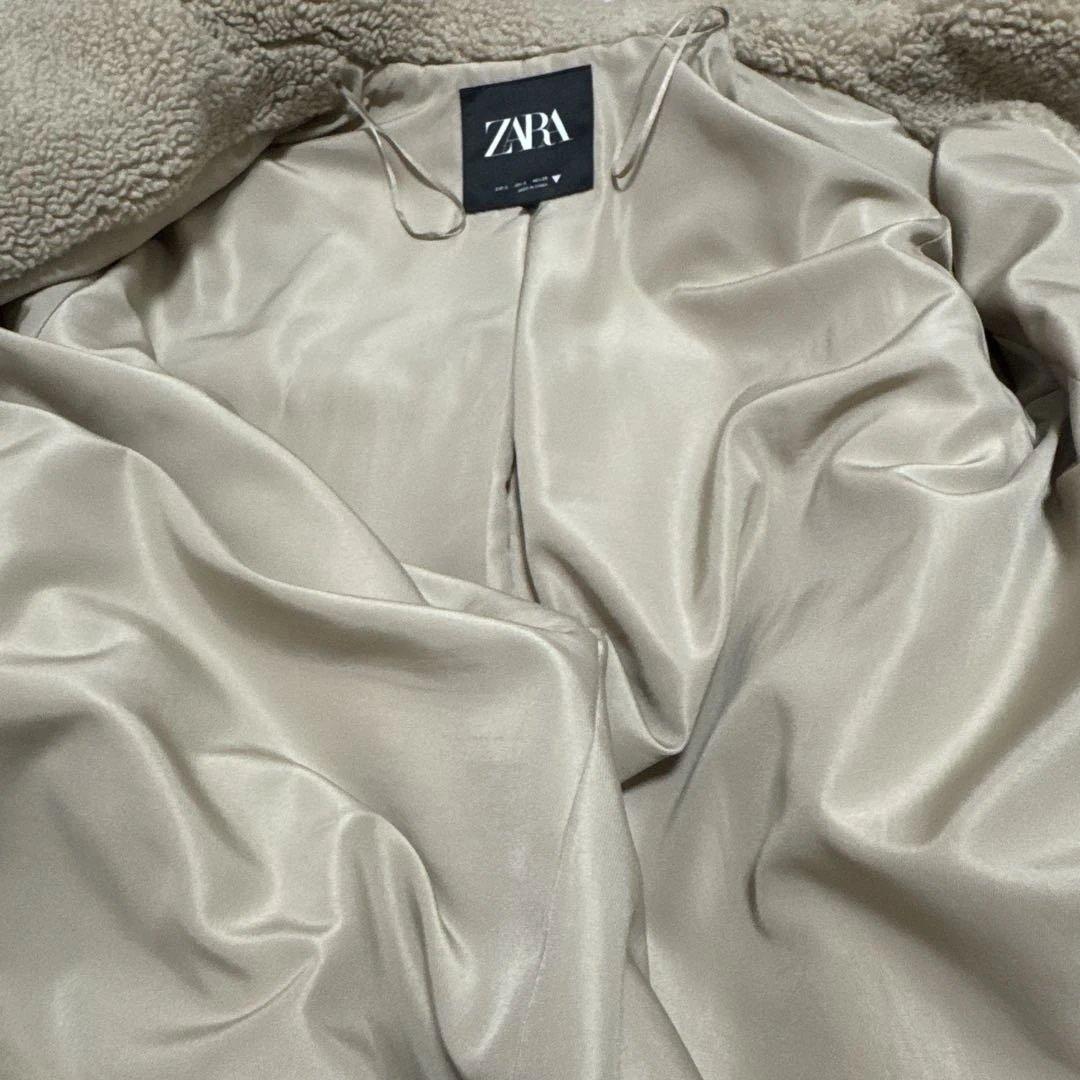 M*o様 ZARA エクストラロングフェイクボアコート　テディベアコート