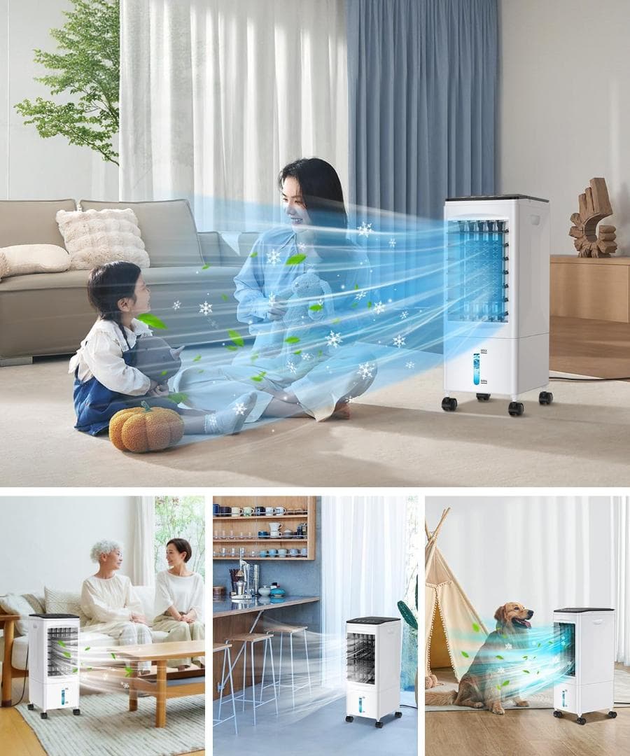 冷風機 冷風扇 強力送風【2025年革新アップ 極上の冷感届け 1台4役】