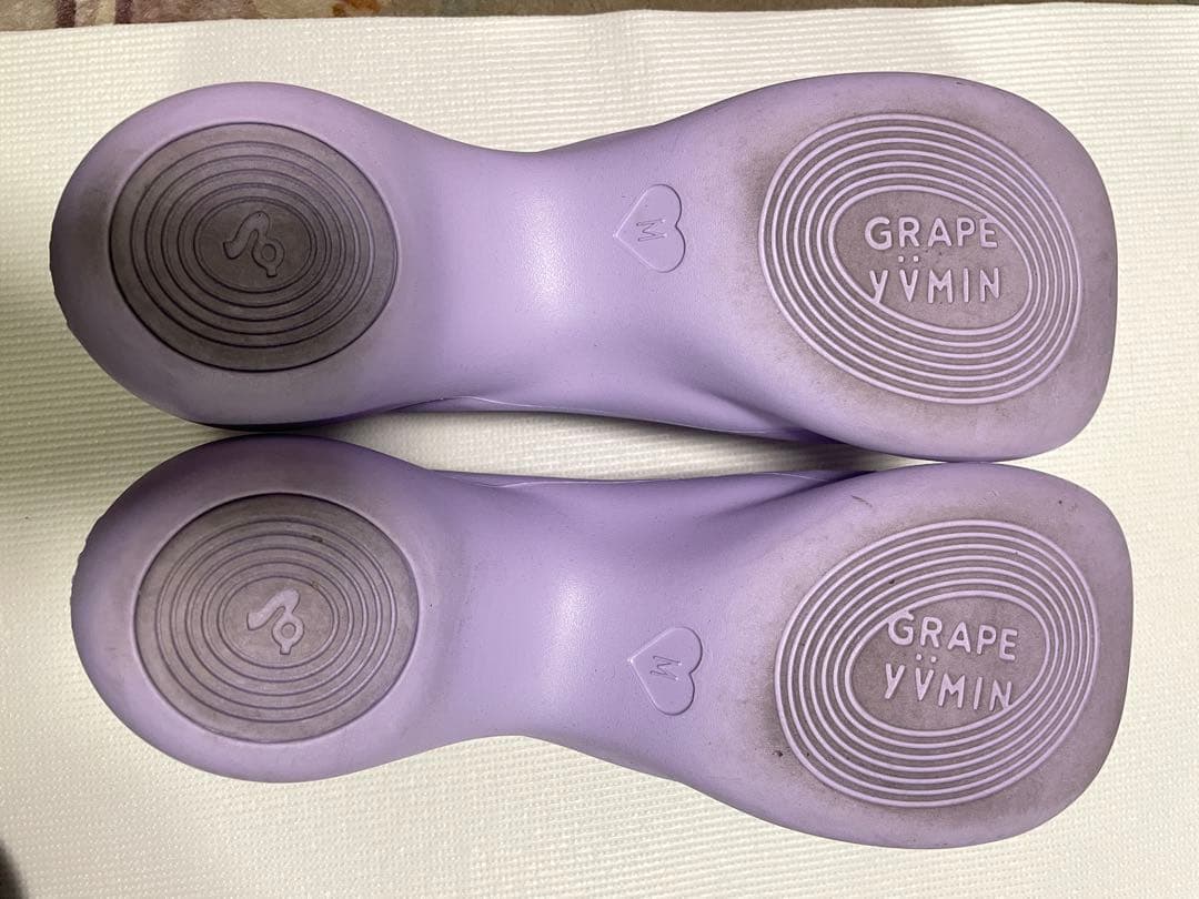 値下げ可 GRAPE x YVMIN パープル 37-38 ブーツ パンプス 靴