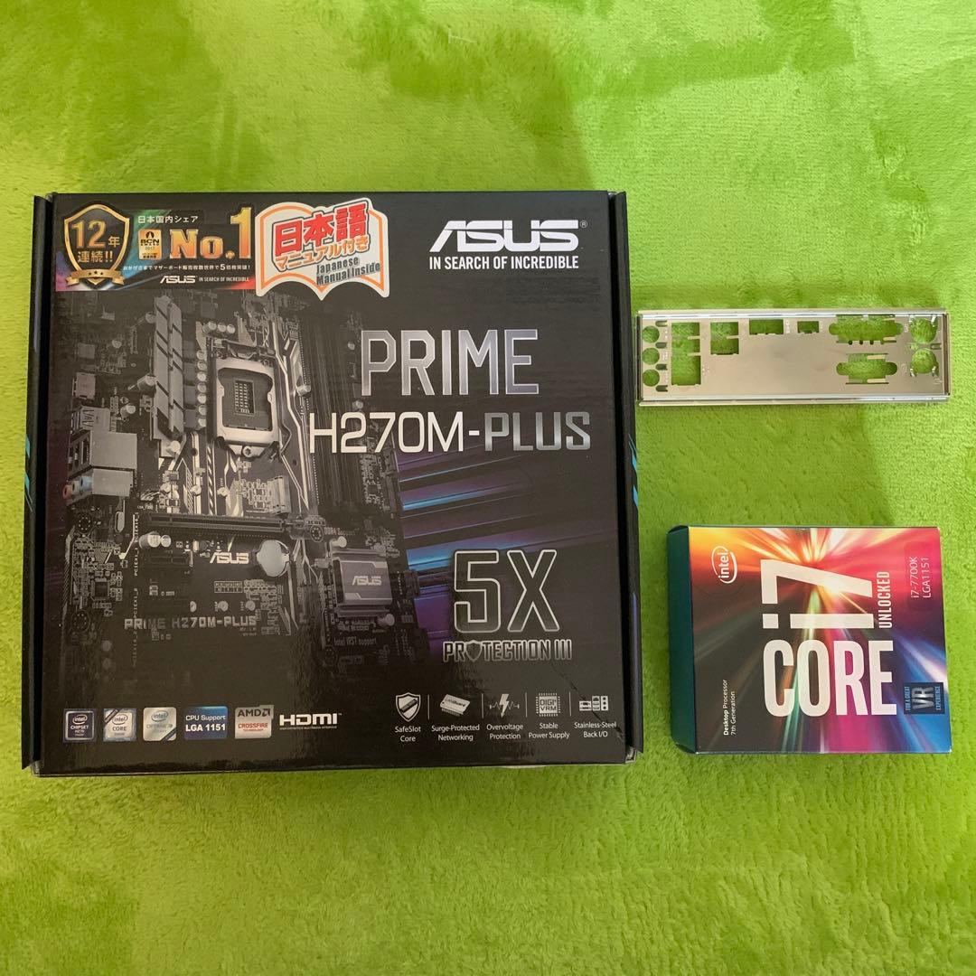 ASUS H270M-PLUS i7 7700 16gbメモリ