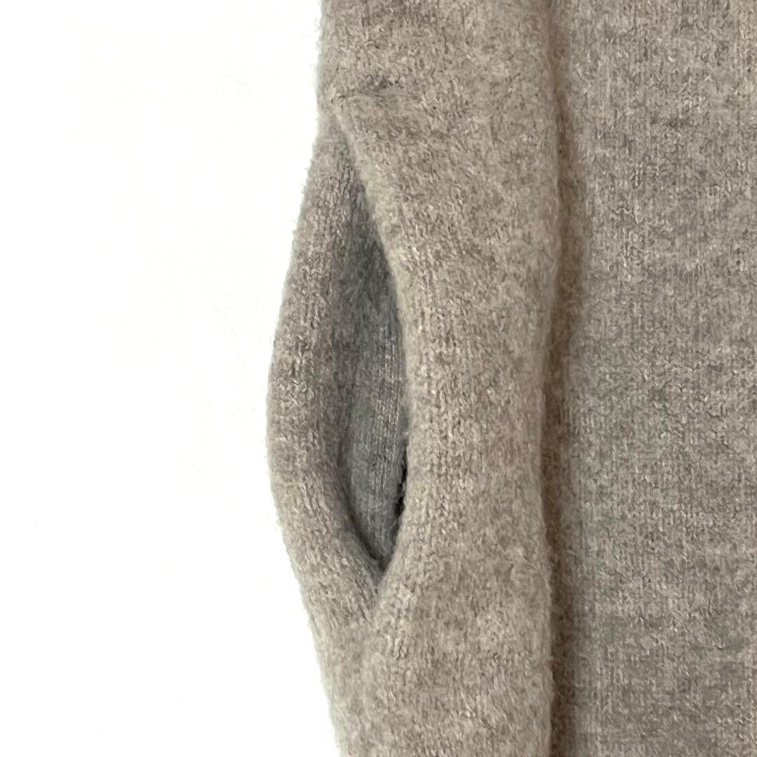 23区 フェルト ニット パーカー ベージュ系 サイズ38