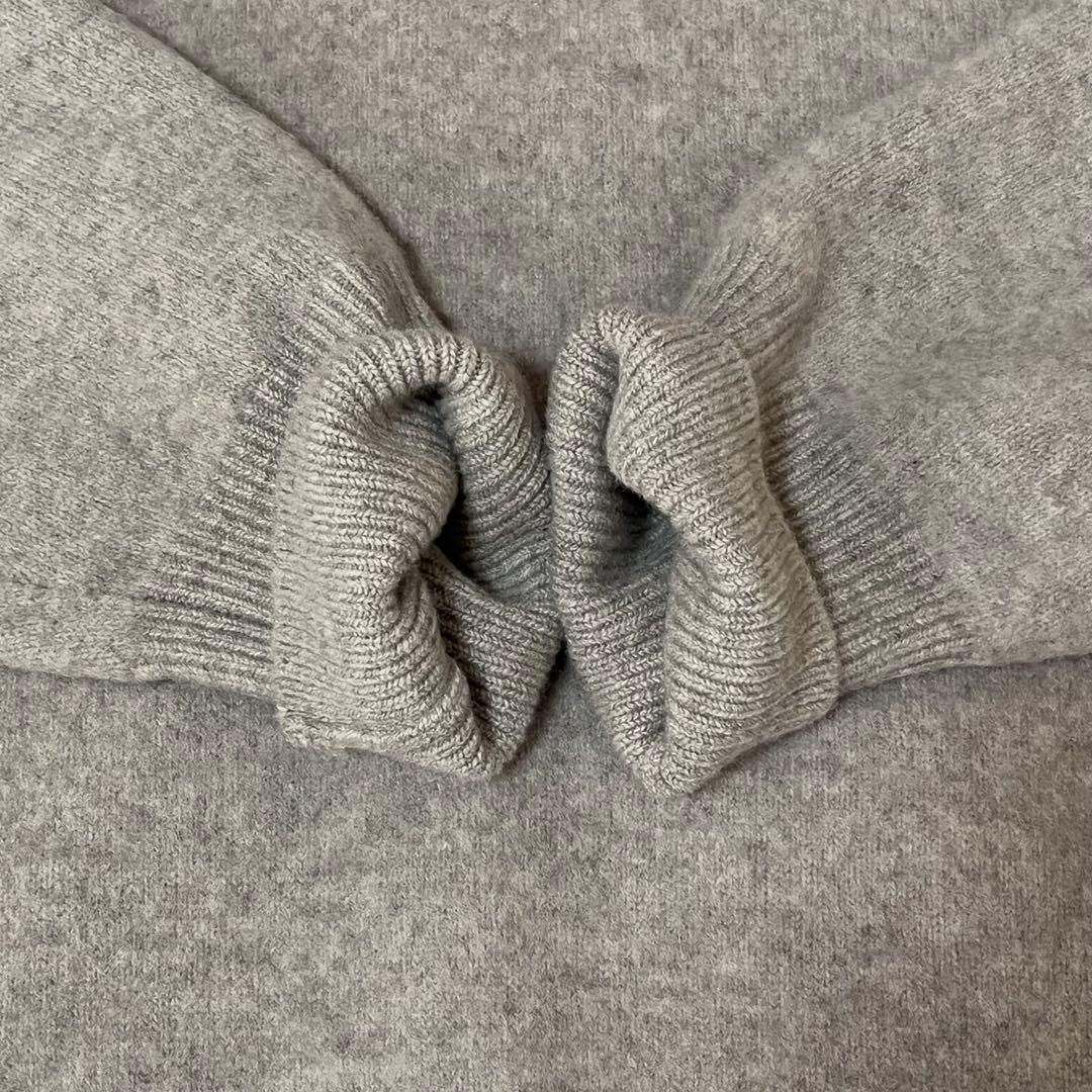 23区 フェルト ニット パーカー ベージュ系 サイズ38