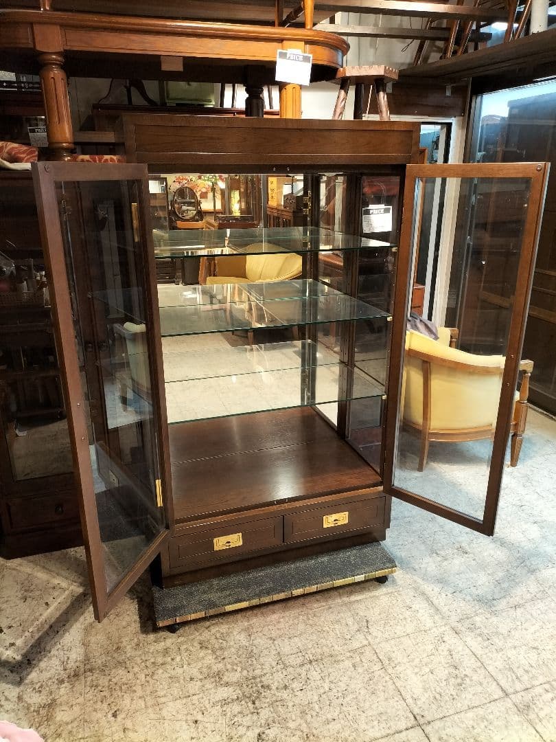 M♦ポンスケカリモク家具 ドマーニ　ガラスキャビネット