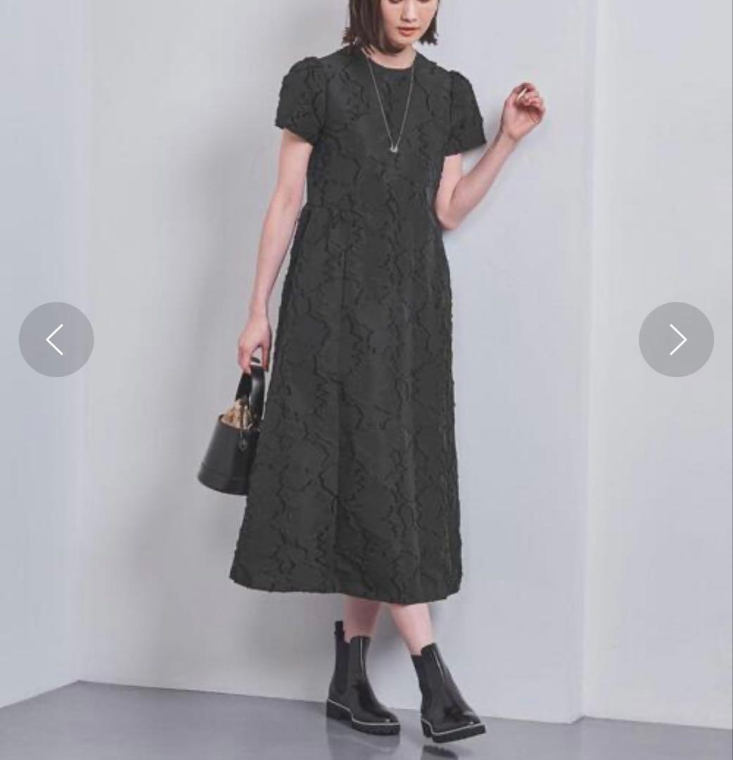 aiaiUNITED ARROWS /ジャカードショートスリーブワンピース