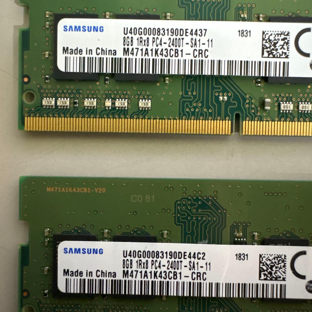 Samsung 8GB×2枚　 DDR4 メモリー