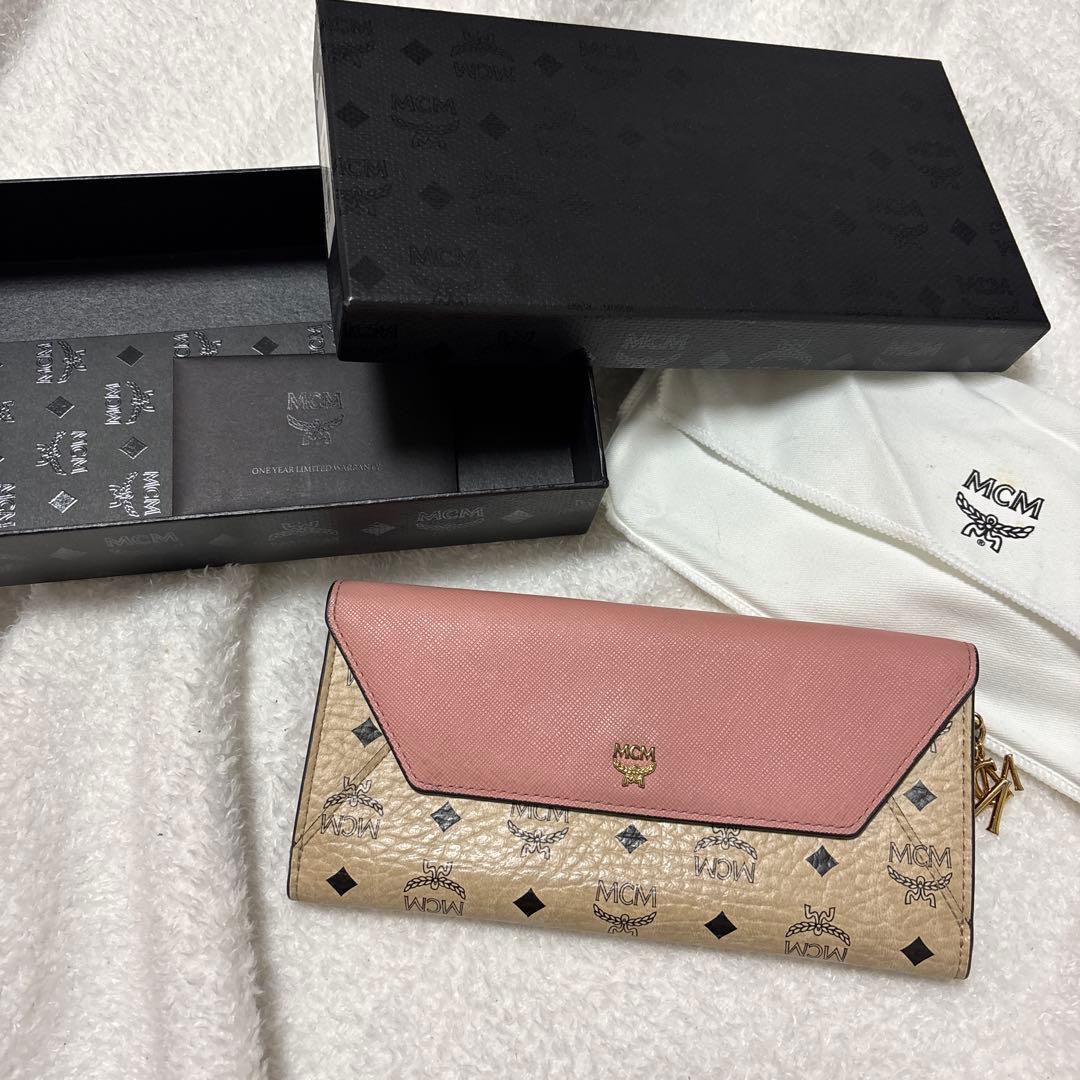 MCM ヴィセトス　長財布　ピンク　美品　正規品