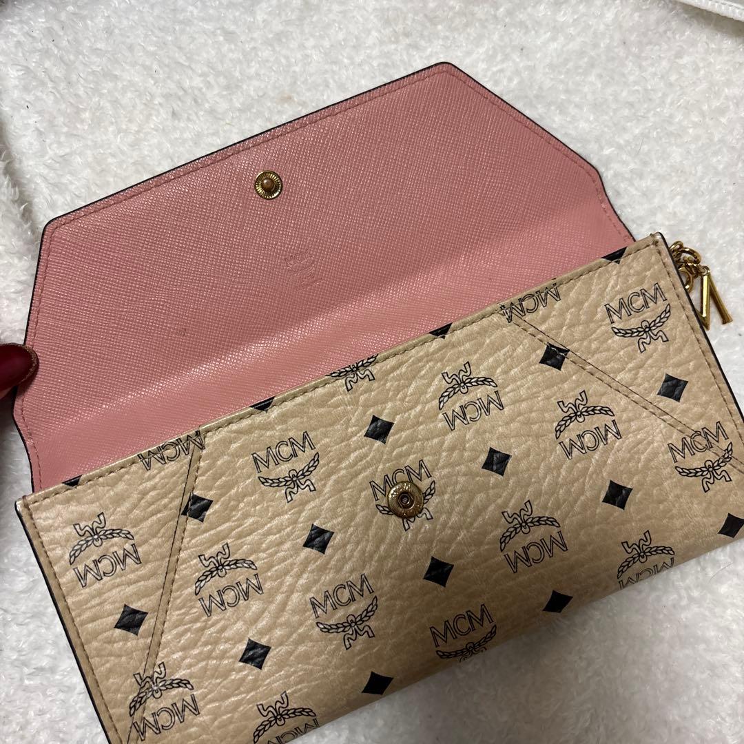 MCM ヴィセトス　長財布　ピンク　美品　正規品