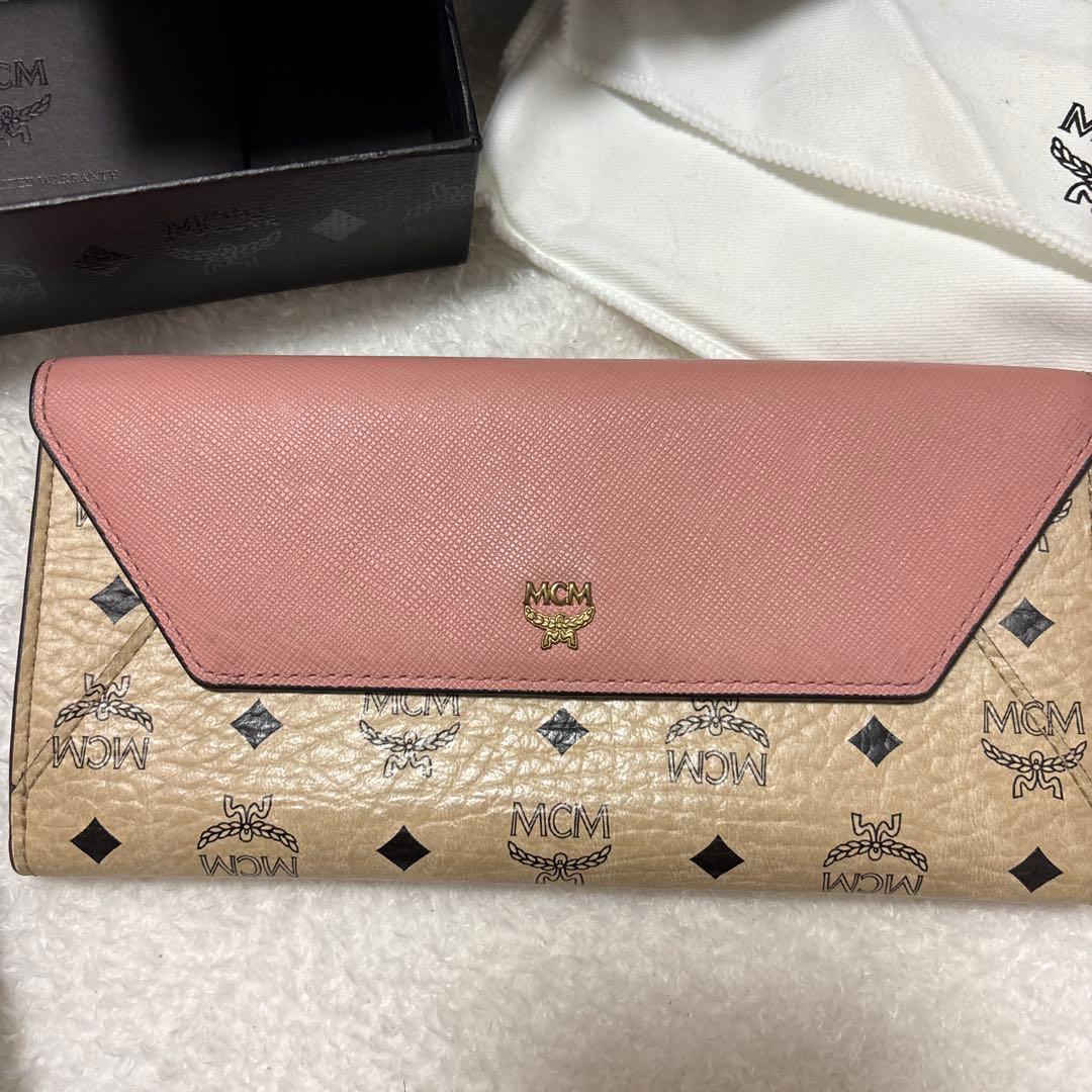 MCM ヴィセトス　長財布　ピンク　美品　正規品
