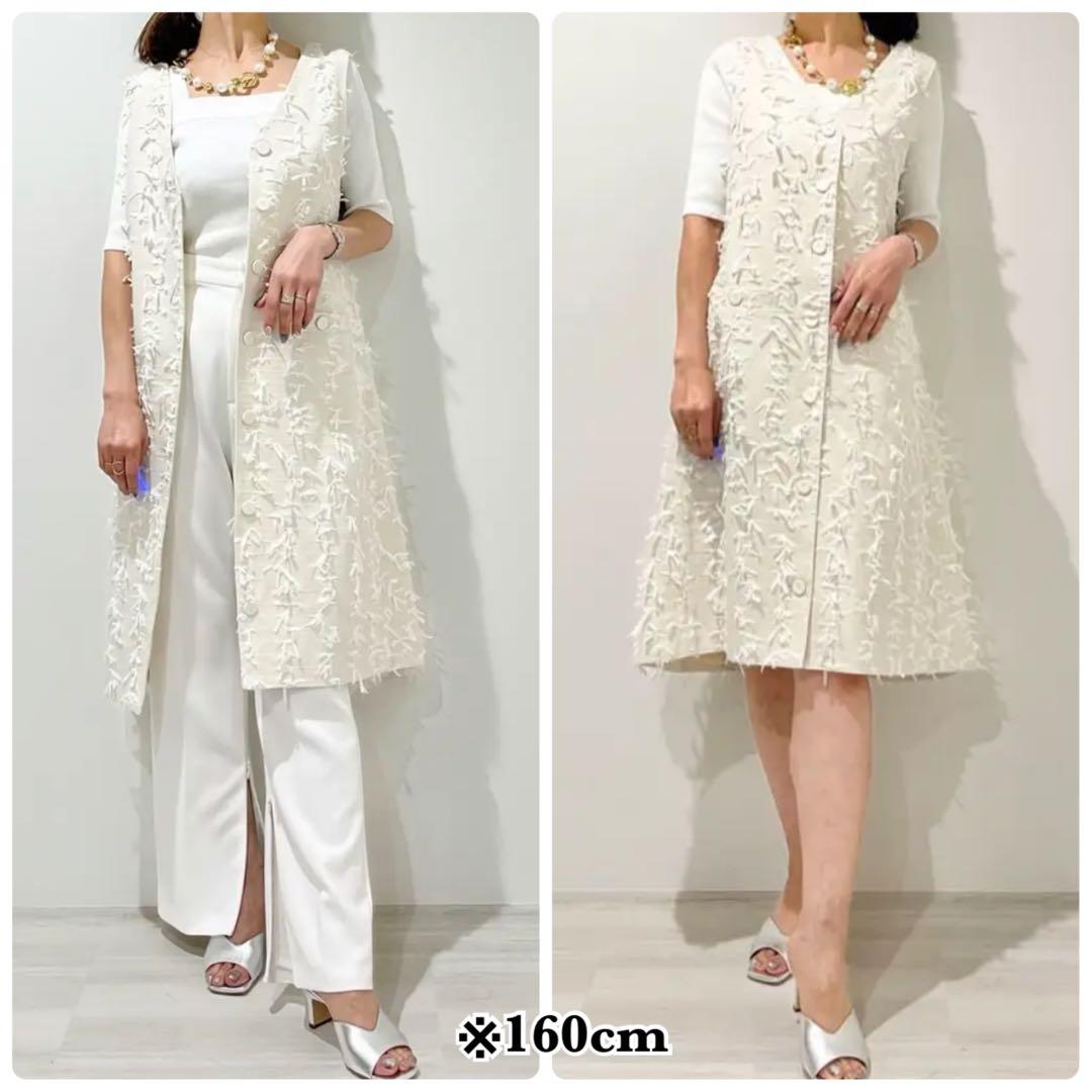 【GRACE CLASS】新品未使用　リボンヤーンジレドレス　ワンピース　36