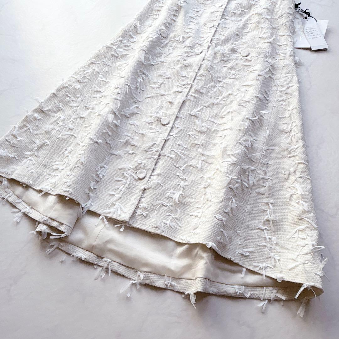 【GRACE CLASS】新品未使用　リボンヤーンジレドレス　ワンピース　36